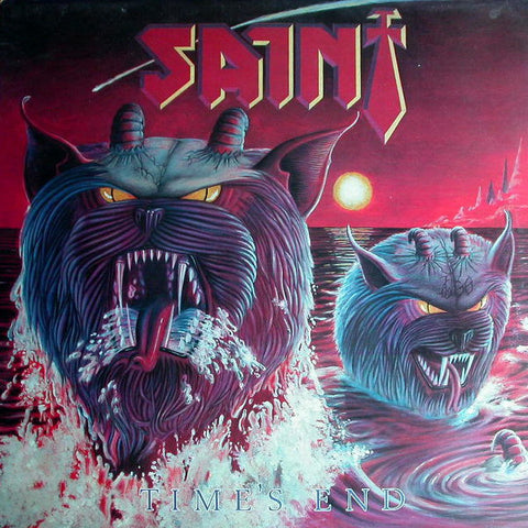 Saint – Time's End - VG+ LP Record 1986 Pure Metal USA Vinyl & Insert - Heavy Metal