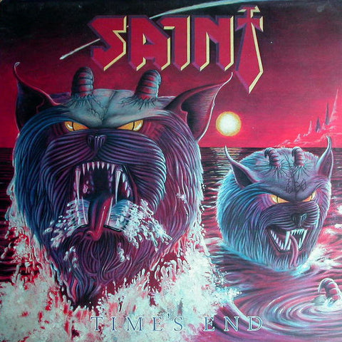 Saint – Time's End - VG+ LP Record 1986 Pure Metal USA Vinyl & Insert - Heavy Metal - Shuga Records