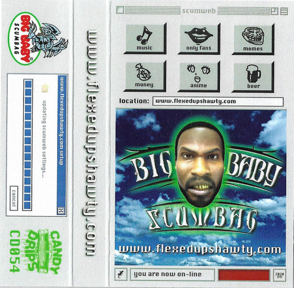 Big Baby Scumbag - www.flexedupshawty.com - New Cassette 2020 Candy Drips USA WHITE w/BLUE INK Tape (50 made) - Hip Hop / Cloud Rap - Shuga Records