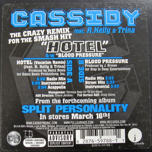 Cassidy - Hotel (Vacation Remix) - New 12" Single Record 2004 J USA Vinyl - Hip Hop - Shuga Records