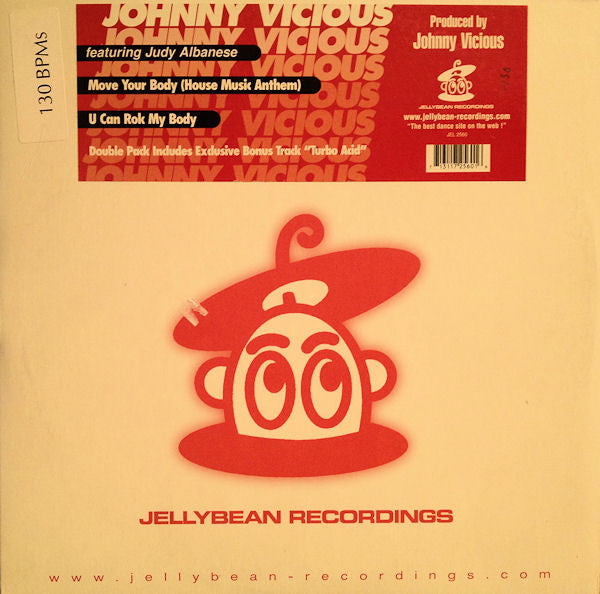 Johnny Vicious Featuring Judy Albanese - Move Your Body (House Music Anthem) / U Can Rok My Body - VG+ 2x 12" Single Record 1999 Jellybean USA Vinyl - House / Hard House - Shuga Records