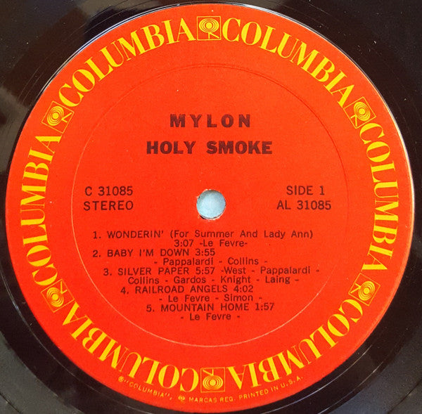 Mylon LeFevre - Holy Smoke - VG+ LP Record 1971 Columbia USA Vinyl - Psychedelic Rock / Folk Rock / Xian