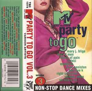 Various – MTV Party To Go Volume 3 - Used Cassette 1993 Tommy Boy Tape - House / Downtempo