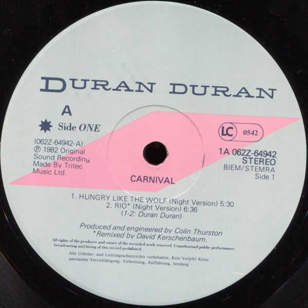 Duran Duran - Carnival - Mint- EP Record 1982 EMI Holland Vinyl - New Wave / Synth-pop / Pop Rock