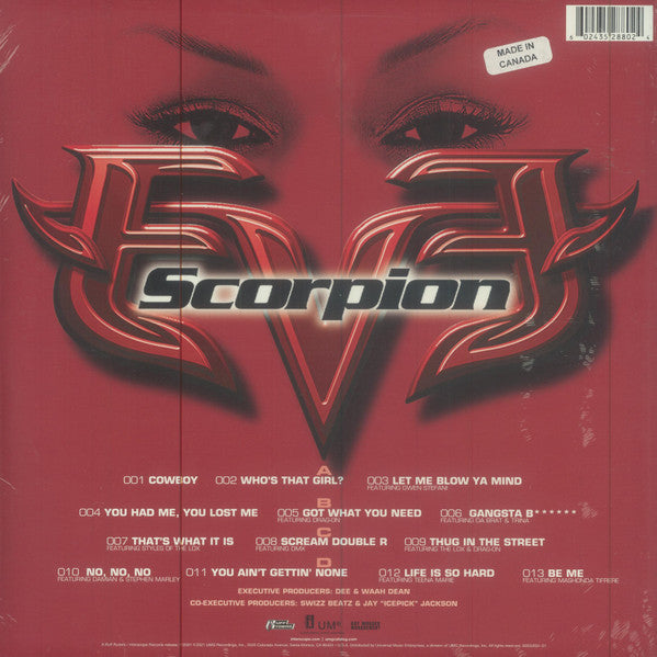 Eve - Scorpion (2001) - New 2 LP Record 2021 Ruff Ryders Interscope Black Vinyl - Hip Hop