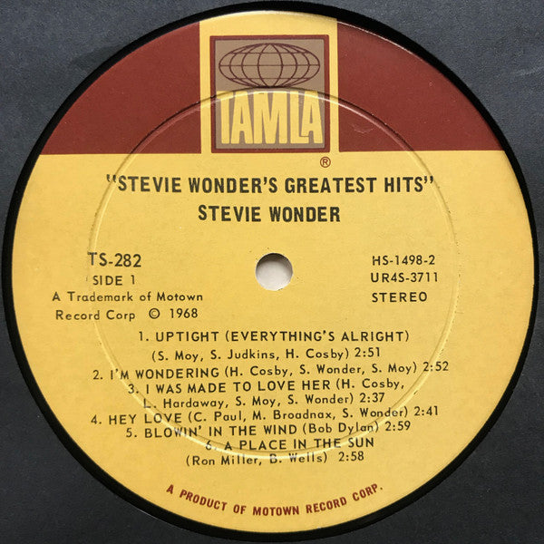 Stevie Wonder – Stevie Wonder's Greatest Hits - VG+ LP Record 1968 Tamla USA Original Vinyl & Insert - Soul / Funk - Shuga Records