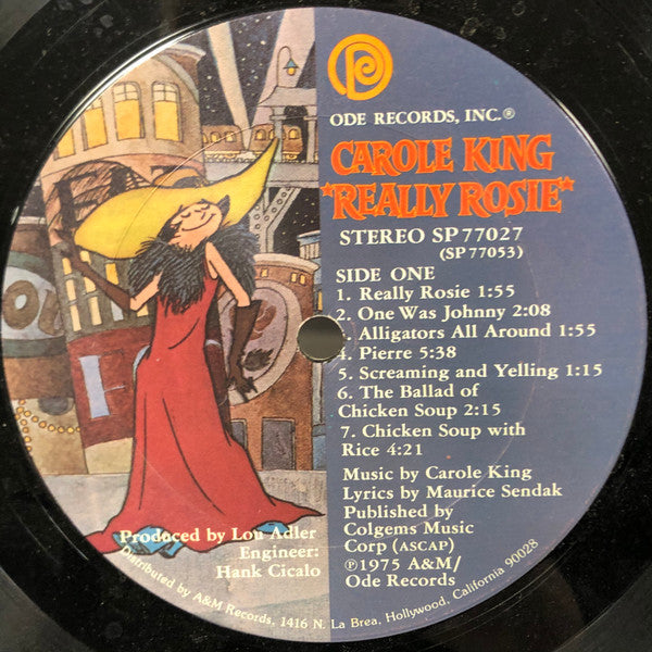 Carole King - Really Rosie - Mint- LP Record 1975 Ode USA Original Press Gold Stamp Promo Vinyl - Pop Rock / Soft Rock / Folk Rock / Soundtrack - Shuga Records