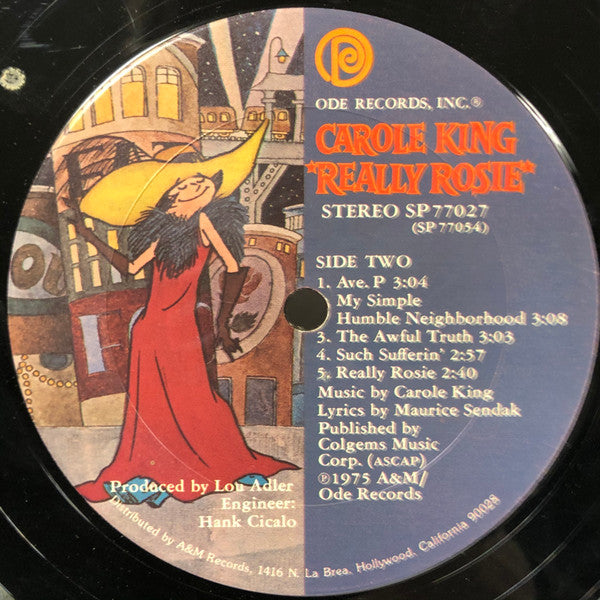 Carole King - Really Rosie - Mint- LP Record 1975 Ode USA Original Press Gold Stamp Promo Vinyl - Pop Rock / Soft Rock / Folk Rock / Soundtrack - Shuga Records