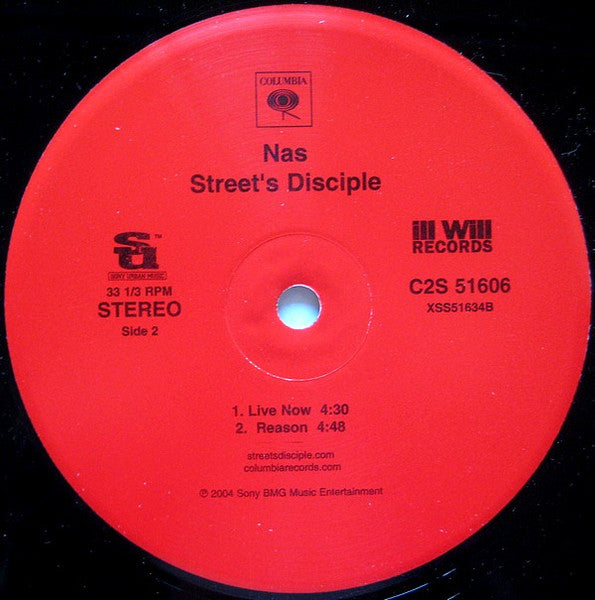 Nas - Street's Disciple - Mint- 2 LP Record 2004 Columbia USA Promo Clean Version Vinyl - Hip Hop - Shuga Records