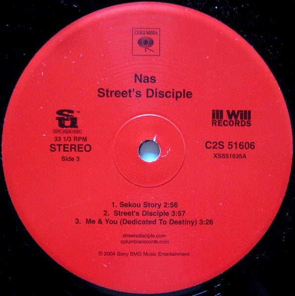 Nas - Street's Disciple - Mint- 2 LP Record 2004 Columbia USA Promo Clean Version Vinyl - Hip Hop - Shuga Records