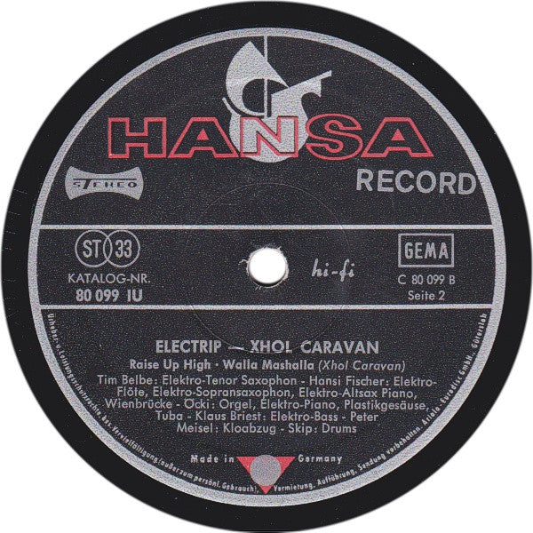 Xhol Caravan - Electrip - Mint- LP Record 1969 Hansa Germany Original Press Vinyl - Krautrock / Prog Rock / Psychedelic Rock - Shuga Records