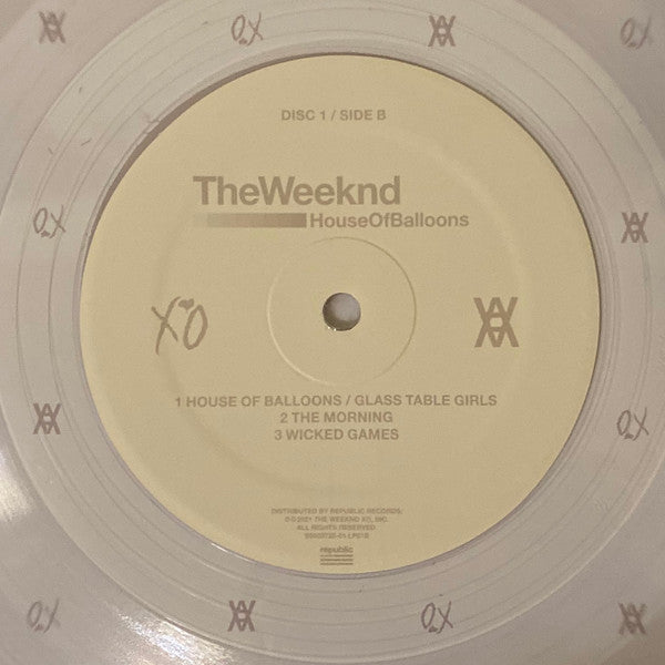 The Weeknd - House Of Balloons (2011) - New 2 LP Record 2024 XO Republic Clear Vinyl - Contemporary R&B