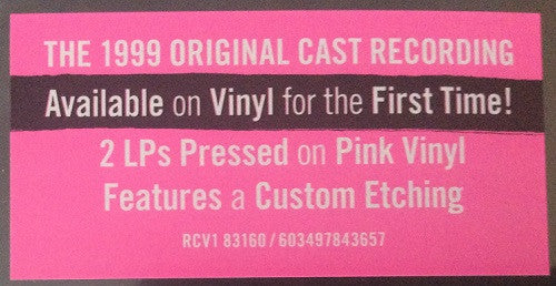 Hedwig And The Angry Inch - Hedwig And The Angry Inch (Original Cast Recording 1999) - New 2 LP Record 2021 Atlantic Rhino Rocktober Pink Vinyl - Musical / Glam Rock - Shuga Records