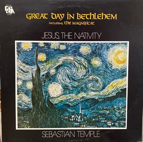 Sebastian Temple - Great Day In Bethlehem - Mint- LP Record 1970s GIA USA Vinyl - Folk / Gospel / Van Gogh Starry Night Cover - Shuga Records