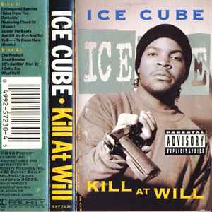 Ice Cube - Kill At Will - Used Cassette 1990 Priority Tape - Hip Hop - Shuga Records