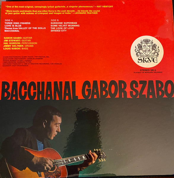 Gabor Szabo – Bacchanal - Mint- LP Record 1968 Bacchanal USA Vinyl