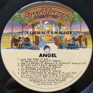 Angel - On Earth As It Is In Heaven - Mint- LP Record 1977 Casablanca USA Vinyl & Poster - Hard Rock / Glam / Pop Rock