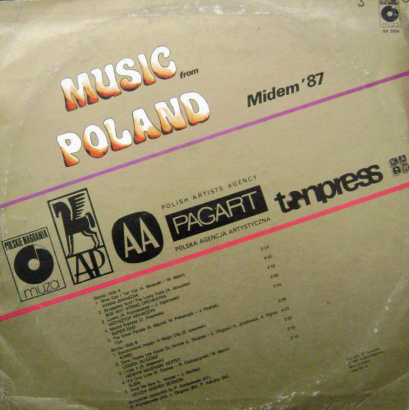 Various - Music From Poland Midem '87 - Mint- LP Record 1987 Polskie Nagrania Muza Poland Vinyl - Pop Rock / Blues Rock / Jazz - Shuga Records