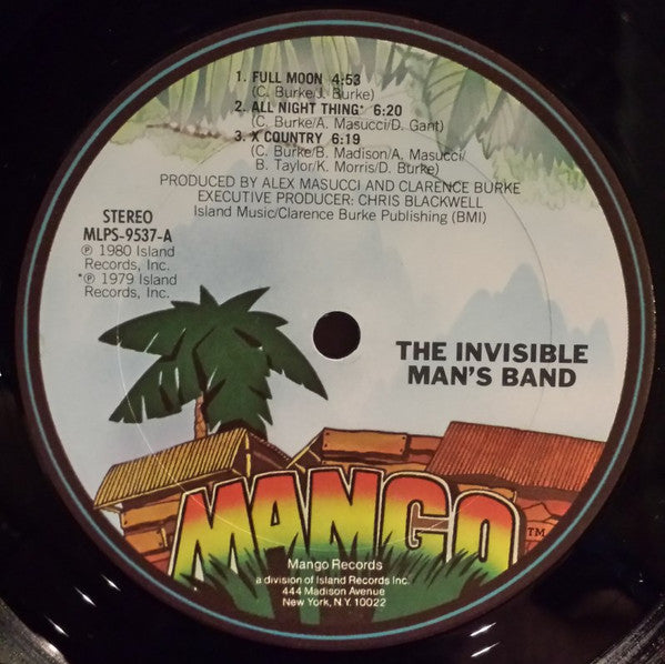 The Invisible Man's Band - The Invisible Man's Band - VG+ LP Record 1980 Mango USA - Funk / Soul / Disco - Shuga Records