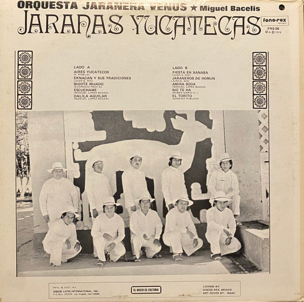 Orquesta Jaranera Venus / Miguel Bacelis - Jaranas Yucatecas - Mint- LP Record 1976 Fono-Rex USA Vinyl - Latin Folk - Shuga Records