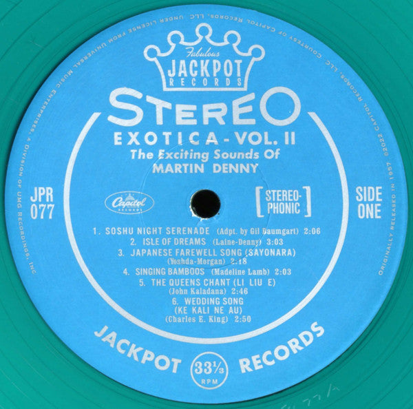 Martin Denny - Exotica Volume II (1957) - New LP Record 2022 Jackpot Tropical Green Vinyl - Jazz / Exotica / Space-Age