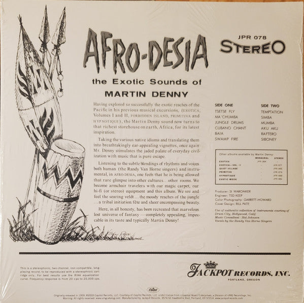 Martin Denny - Afro-Desia (1959) - New LP Record 2022 Jackpot Flame Orange Vinyl - Jazz / Exotica / Space-Age