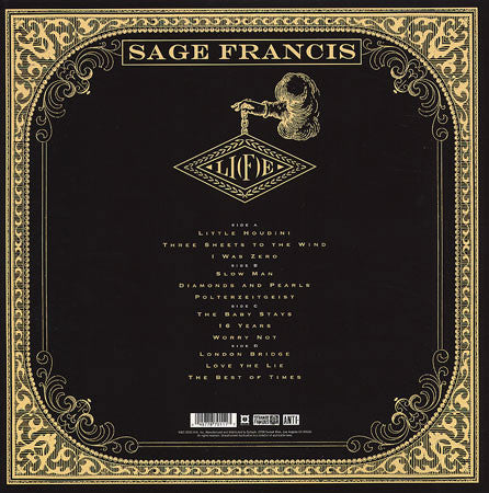 Signed Autographed - Sage Francis - Li(f)e - Mint- 2 LP Record 2010 Anti- USA Original Press Black Vinyl, Poster & Download - Hip Hop - Shuga Records