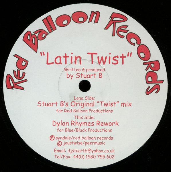 Stuart B - Latin Twist - Mint- 12" Single Record 2002 Red Balloon UK Vinyl - House - Shuga Records