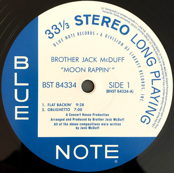 Brother Jack McDuff - Moon Rappin' (1970) - New LP Record 2022 Blue Note 180 gram Vinyl - Jazz / Jazz-Funk / Soul-Jazz