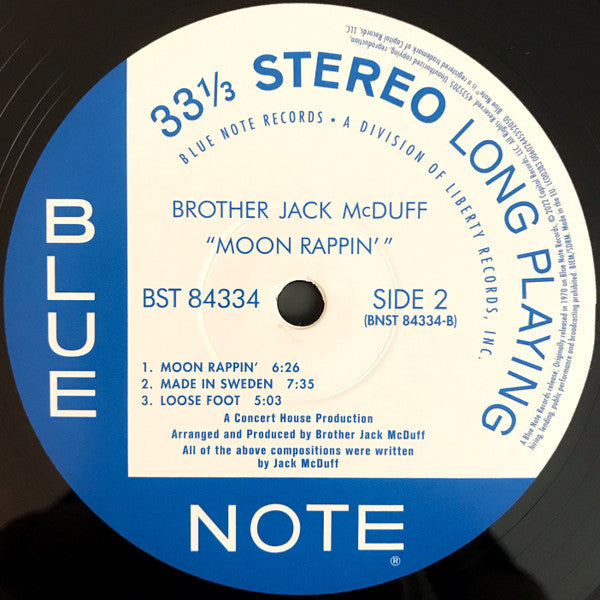 Brother Jack McDuff - Moon Rappin' (1970) - New LP Record 2022 Blue Note 180 gram Vinyl - Jazz / Jazz-Funk / Soul-Jazz