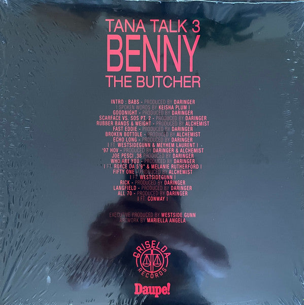 Benny The Butcher - deals Tana Talk 3 Limited Edition Red Colored Vinyl BRAND NEW!