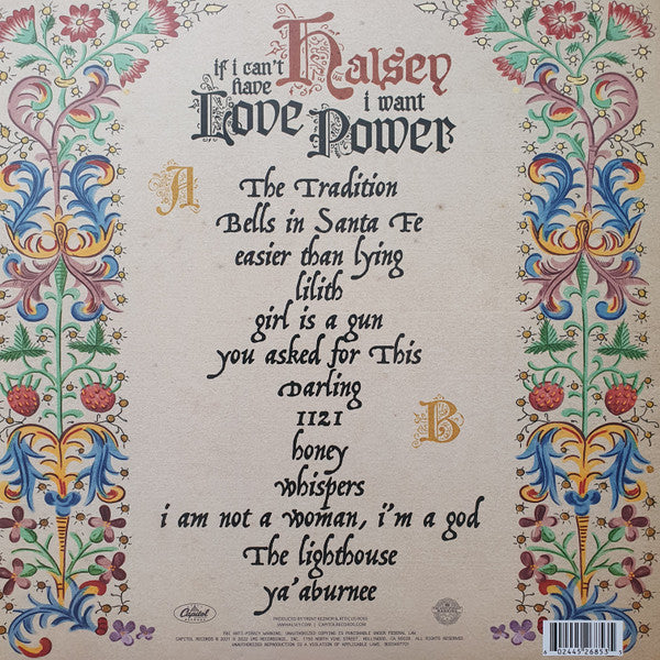 Halsey- If I buy Cant Have Love I Want Power Tour Edition Vinyl