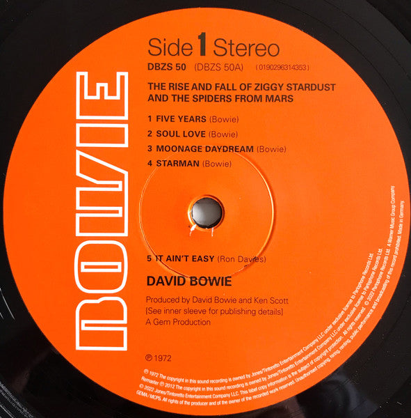 David Bowie - The Rise And Fall Of Ziggy Stardust And The Spiders From Mars (1972) - Mint- LP Record 2022 180 gram Half-Speed Master Vinyl - Art Rock / Glam Rock