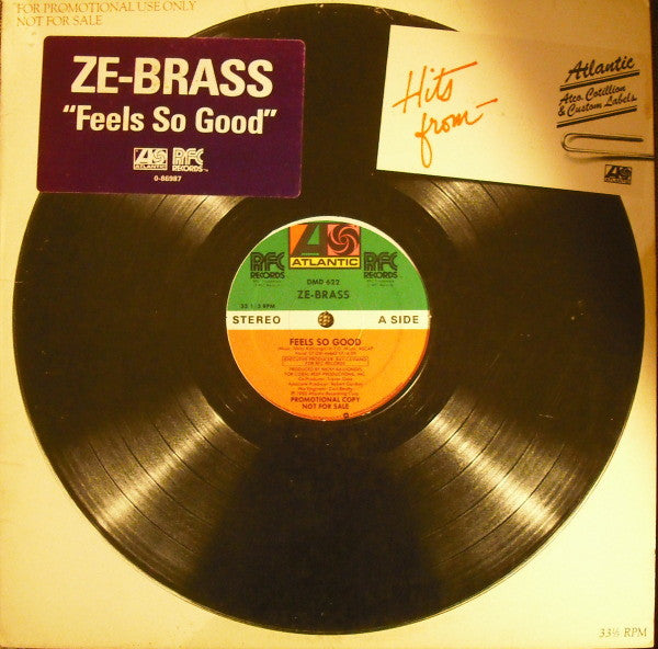 Ze-Brass - Feels So Good - Mint- 12" Single Record 1983 Atlantic RFC USA Promo Vinyl - Disco / Funk - Shuga Records