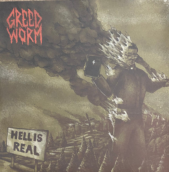 Greed Worm - Hell Is Real - Mint- LP Record 2022 Tomb Tree Clear Lathe Cut Vinyl - Rock / Hardcore / Grindcore / Crust