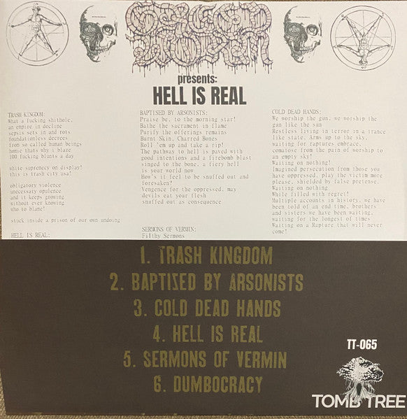 Greed Worm - Hell Is Real - Mint- LP Record 2022 Tomb Tree Clear Lathe Cut Vinyl - Rock / Hardcore / Grindcore / Crust