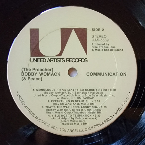 Bobby Womack - Communication - VG+ (VG cover) LP Record 1971 United Artists USA Vinyl - Funk / Soul