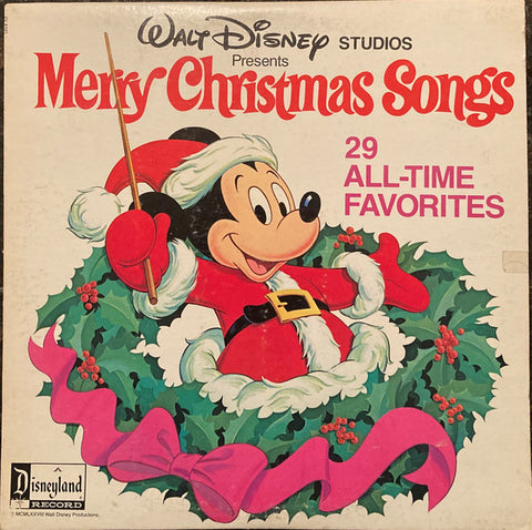 Various - Walt Disney Studios Presents Merry Christmas Songs - VG+ 2 LP Record 1978 Disneyland USA Vinyl - Children's / Holiday - Shuga Records