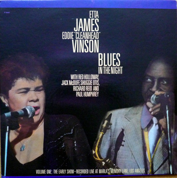 Etta James / Eddie "Cleanhead" Vinson - Blues In The Night - Vol. 1: The Early Show - VG+ LP Record 1986 Fantasy USA Vinyl - Soul / Rhythm & Blues - Shuga Records