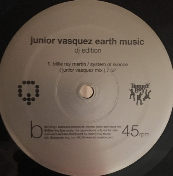 Various – Junior Vasquez Earth Music (DJ Edition) - VG+ 2x 12" Single Record 2002 Tommy Boy USA Vinyl - - Shuga Records