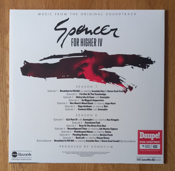 Vic Spencer & Sonnyjim - Spencer For Higher IV (Seasons 7 & 8) - Mint- LP Record 2022 Daupe! UK Red Vinyl & Numbered - Hardcore Hip-Hop