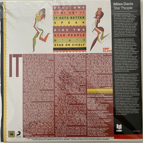 Miles Davis - Star People (1983) - New 2 LP Record 2022 Columbia Vinyl Me Please 180 gram Vinyl - Jazz / Fusion - Shuga Records