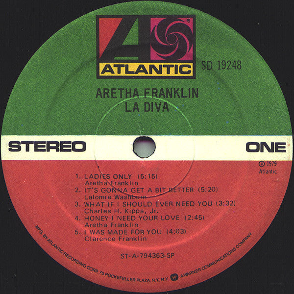 Aretha Franklin - La Diva - Mint- LP Record 1979 Atlantic USA Original Vinyl - Soul / Disco - Shuga Records