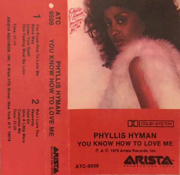 Phyllis Hyman - You Know How To Love Me - Used Cassette 1979 Arista Tape - Soul / Disco - Shuga Records