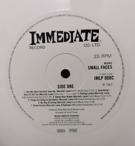 Small Faces – Small Faces (1967) - New LP Record 2023 Immediate Charly  White Vinyl & OBI - Psychedelic Rock / Mod