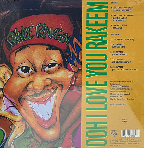 Prince Rakeem (RZA) - Ooh I Love You Rakeem / Sexcapades / Deadly Venoms (1991) - New EP Record Store Day 2023 Tommy Boy RSD Vinyl - Hip Hop