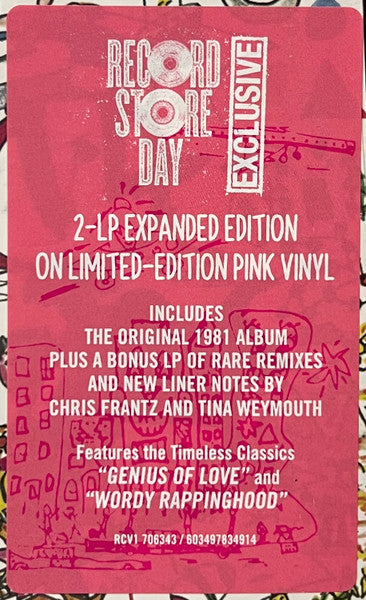 Tom Tom Club - Tom Tom Club (1981) - New 2 LP Record Store Day 2023 Sire Rhino RSD Pink Vinyl - Synth-pop / Pop Rock / Dub