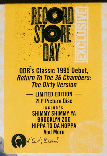 Ol' Dirty Bastard – Return To The 36 Chambers: The Dirty Version (1995) - New 2 LP Record Store Day 2023 Elektra RSD Picture Disc Vinyl - Hip Hop