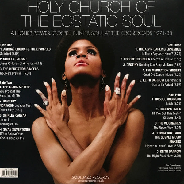 Various - Holy Church Of The Ecstatic Soul (A Higher Power: Gospel, Funk & Soul At The Crossroads 1971-83) - New 2 LP Record Store Day 2023 Soul Jazz UK RSD Red Vinyl & Download - Soul / Funk / Gospel / R&B - Shuga Records