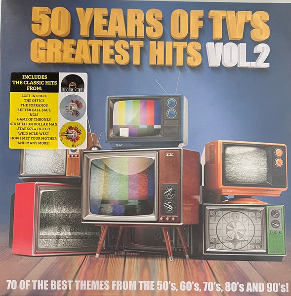 Various - 50 Years Of TV's Greatest Hits - Vol. 2 - New 2 LP Record Store Day 2023 LMLR RSD Clear & Yellow Splatter Vinyl - Soundtrack - Shuga Records